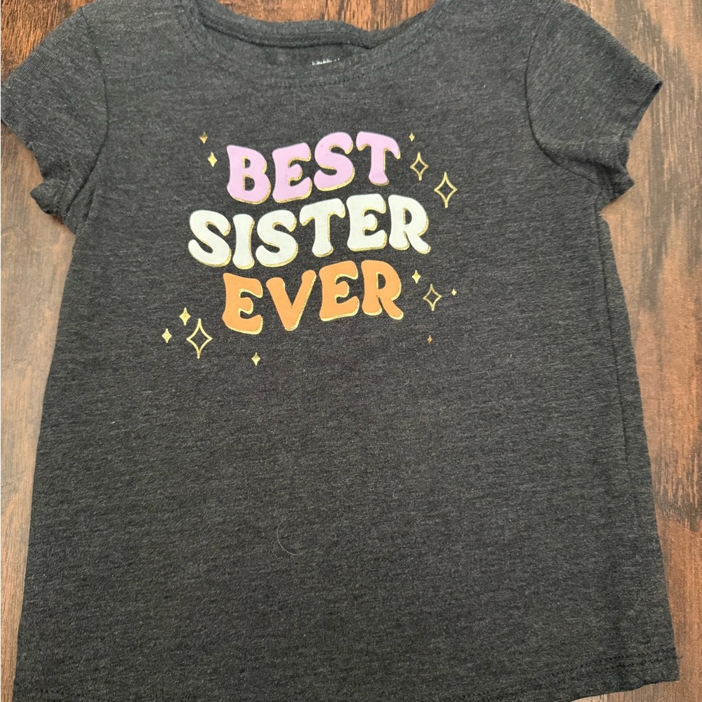 Best Sister Ever Kids T-Shirt - Gray size 2T